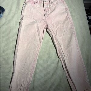 BDG Women's Straight Leg Jeans in Soft Pink